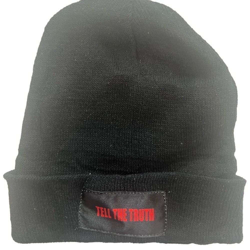 TELL THE TRUTH Brand Black Logo Beanie  • Selling Sunset • One Size • New